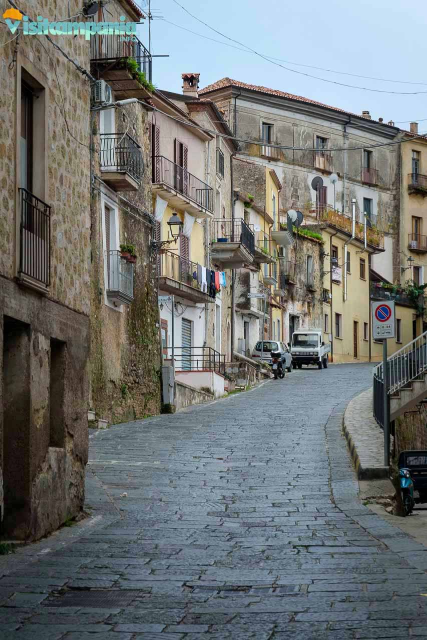 the streets of the historic center of Centola